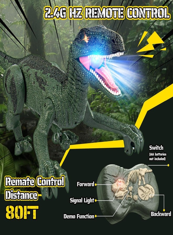 Rcfunkid Dinosaur Toys for Kids, 2.4GHz Remote Control Dinosaur with Walking, Realistic Sounds, Demo Mode, Rechargeable Jurassic Toys for 3-5, 5-7, 8-12, Birthdays, Parties, Christmas, Children’s Day - Image 4